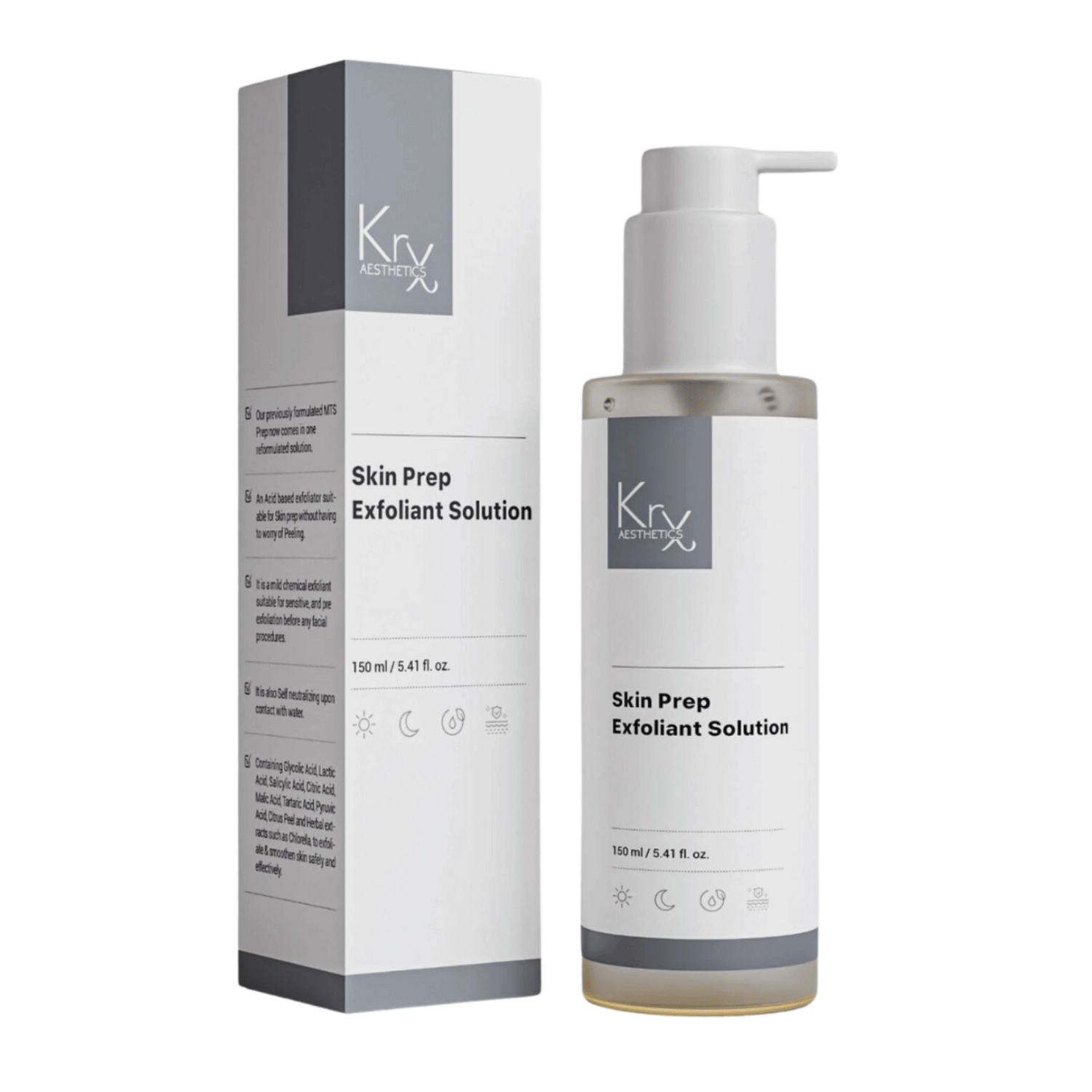Skin Prep Exfoliant Solution - 150 ml - Cosmétique professionnelle KRX Aesthetics Suisse