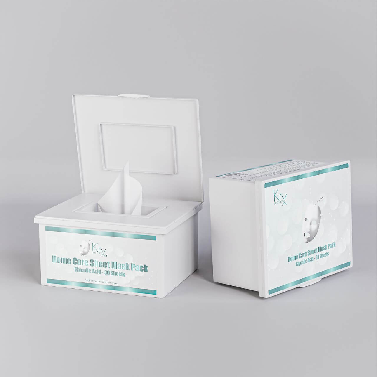 Home Care Sheet Mask Pack (Acide Glycolique) - Cosmétique professionnelle KRX Aesthetics Suisse