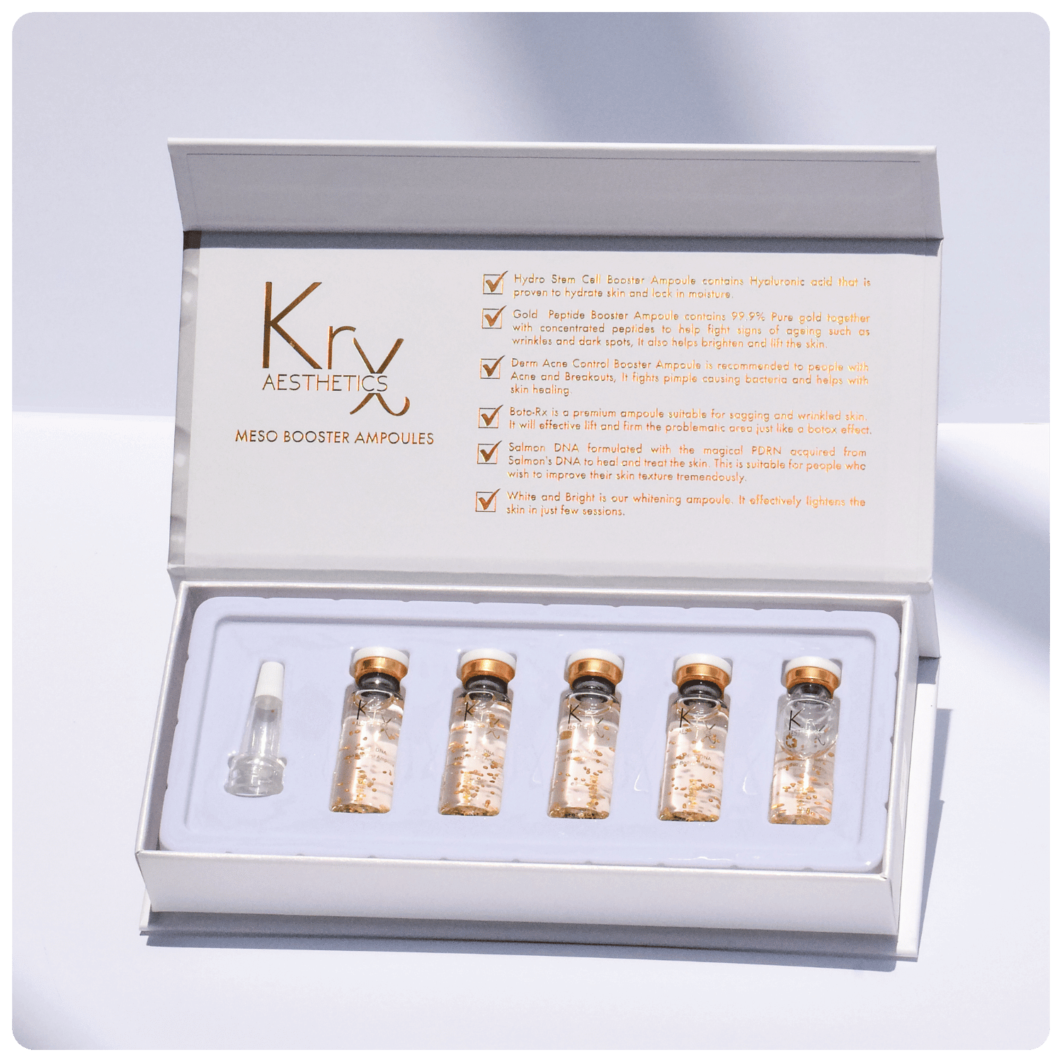Meso Booster Ampoule – Salmon DNA (PDRN) - Cosmétique professionnelle KRX Aesthetics Suisse